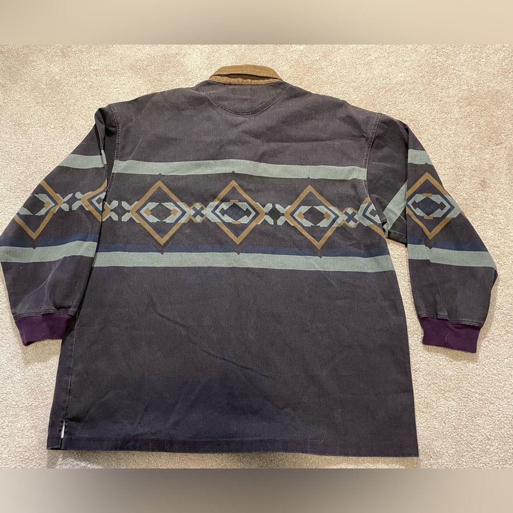 Weekends Rugged Outdoor “Rugby” Style Shirt Sz L - Picture 6 of 6